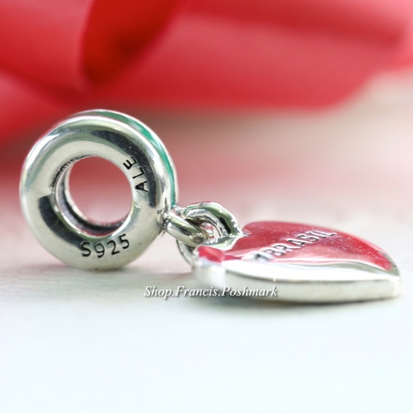 Pandora Brazil Heart Flag Charm 791911ENMX - Picture 3 of 3